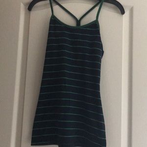 Lululemon Navy and Blue Stripe Top
